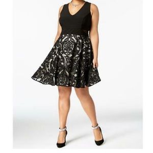 xscape plus size dresses black stone